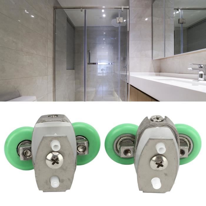 Roues Pour Porte Coulissante Verre 6mm - 4 Pièces Métal Argenté - NEUVES - Marque Uxcell