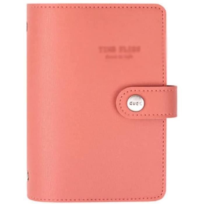 Mini Classeur / Carnet De Poche M5 En Simili Cuir - Pages Vierges Feuilles Mobiles (10x12 Cm)