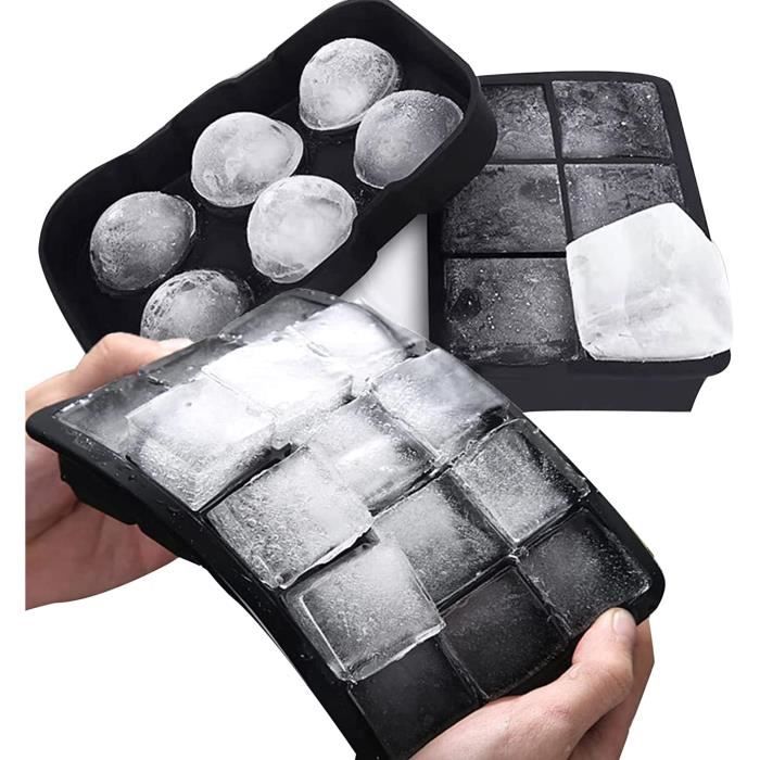 Bac à Glaçons Géants En Silicone - Lot De 2, Pour Whisky, Cocktails Et Boissons Fraîches - 6