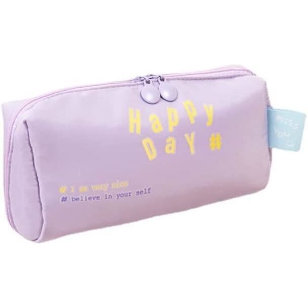 Trousse à Crayons Mignonne Grande Capacité – Multifonctionnelle Pour école, Bureau Ou Voyage – Noir