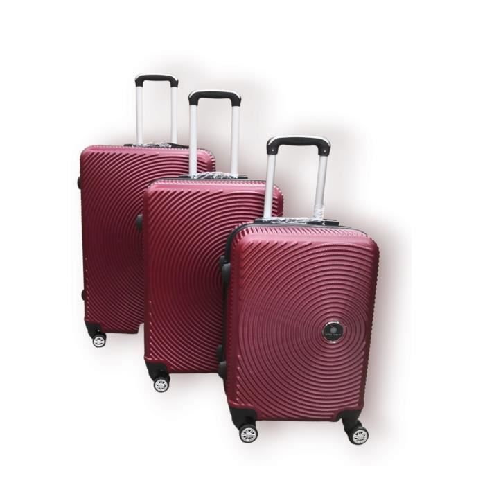set de 3 valises abs " gerard pasquier" - rouge