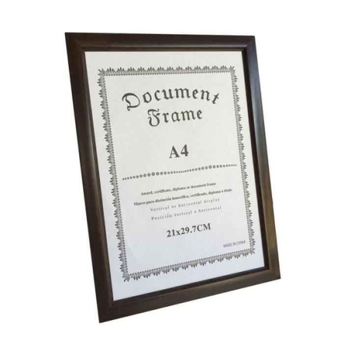 Lot De 2 Cadres Photo A4 Argentés En Verre - Support Table Ou Mur Pour Diplômes Et Certificats