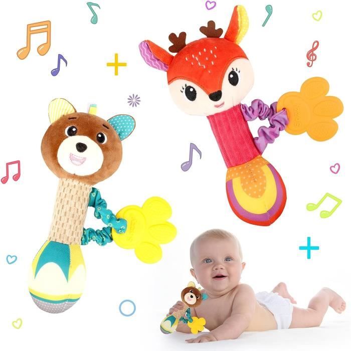 Jouets d'éveil bébé 1er âge - Coffret naissance mixte montessori