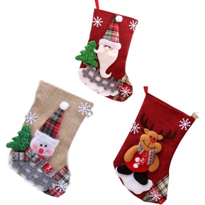 Grande Chaussette De Noel Bas De Noël, Chaussettes De Noël En Peluche, Bas Suspendus Pour Cheminée De Noël, Décorations De Chaussettes Noel Cheminée
