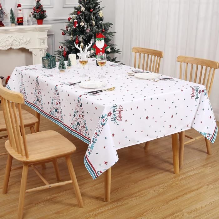 Nappe, Nappe De Noël, Lavable, Décoration De Table Pour Noël, Nappe