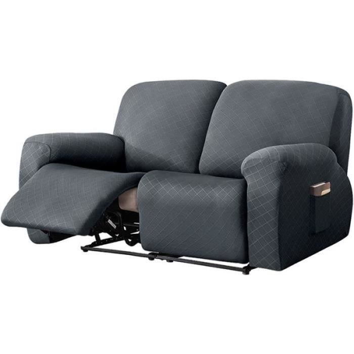 Elastique Canapé Relax Sofa Housse avec Poche 2 Place Fauteuil Relax Housse De Canapé Antidérapant Les Chats Et  ProtègeC