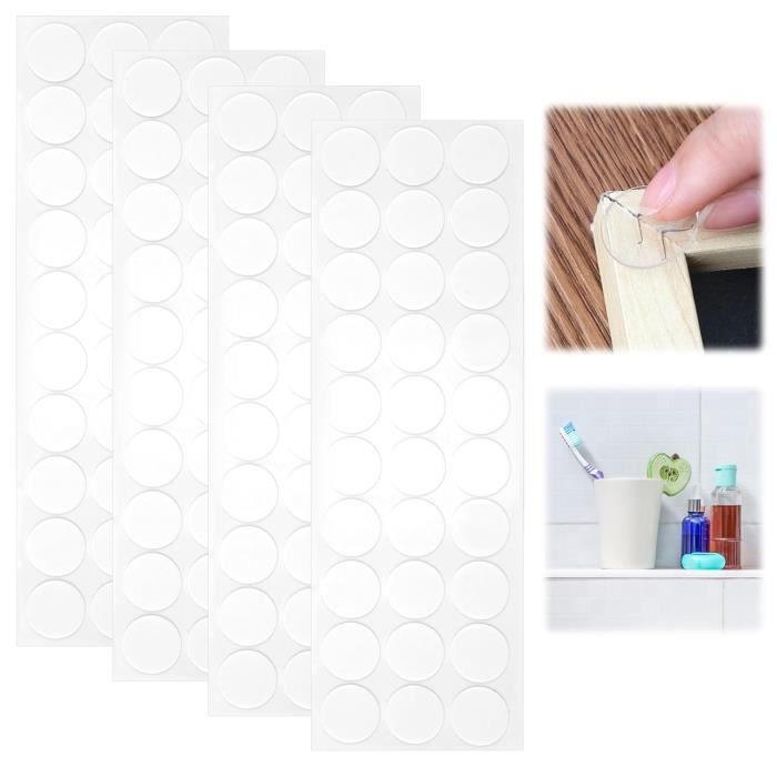 600 Pastilles Adhésives Double Face Rondes - 20 Mm, Transparentes, Amovibles Et Sans Traces - Pour Décoration Et Bricolage