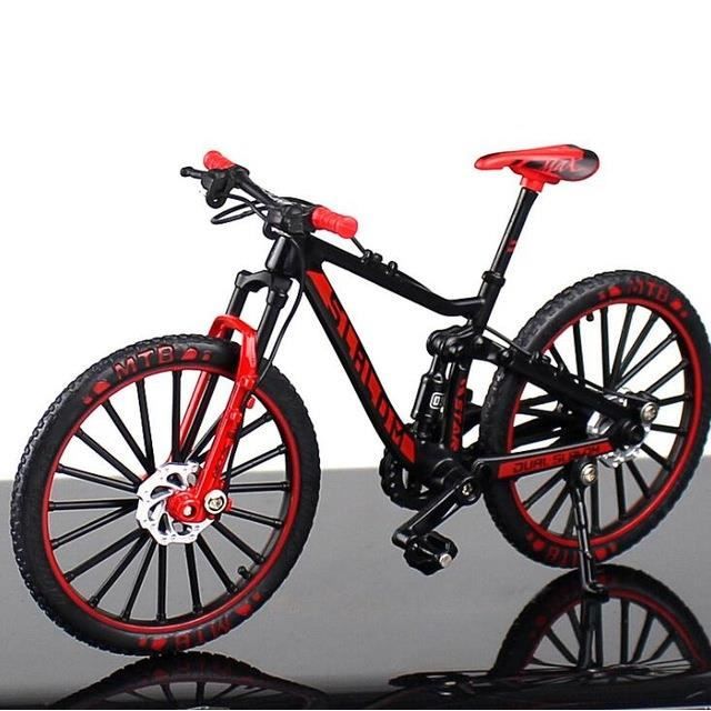 Miniature Vélo De Course/VTT En Alliage De Zinc 1/10 - Jouet Décoratif 17.5cm Pour Bureau