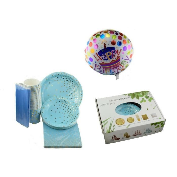 Kit Vaisselle Jetable 24 Personnes Anniversaire Baby Shower Garcon Fille Verre Pailles Assiettes Serviettes Ballon Cdiscount Maison Kit Vaisselle Jetable 24 Personnes Anniversaire Baby Shower Garcon Fille Verre Pailles Assiettes Serviettes Ballon Cdiscount Maison