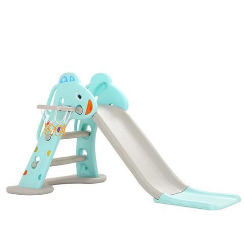 Toboggan Pour Enfants Aire De Jeux 2 En 1 Avec Panier De Basketball Escalade Jouet Interieur Bleu Achat Vente Toboggan Cdiscount