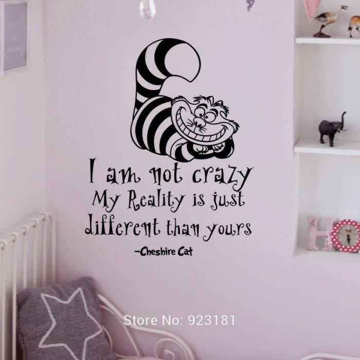 Alice Au Pays Des Merveilles Citations Cheshire Chat Wall