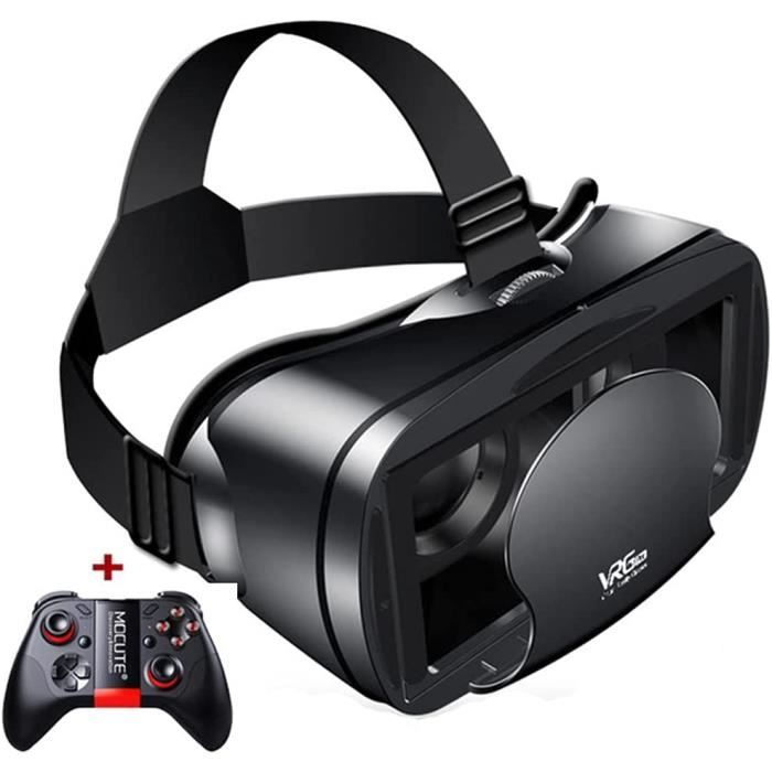 Casque VR Pour Smartphone - Qualité Image 2K HD - Lentilles Anti-lumière Bleue - Compatible Android/iOS 4.7-6.5 Pouces
