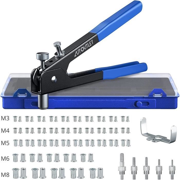 Pince à Riveter écrou 13 Pouces - AMTOVL - Pour Inserts Filetés M3 M4 M5 M6 M8 - Neuf