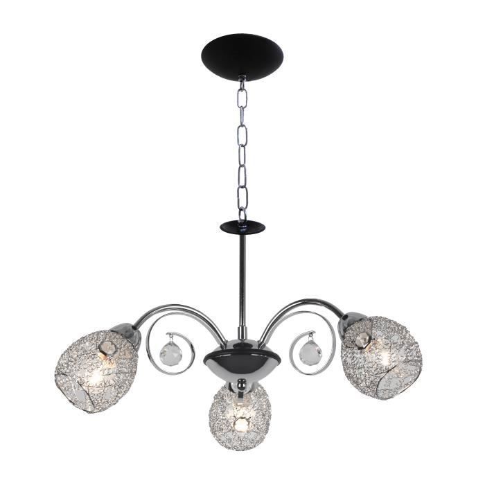 Lustre led moderne avec branches rondes pour suspension