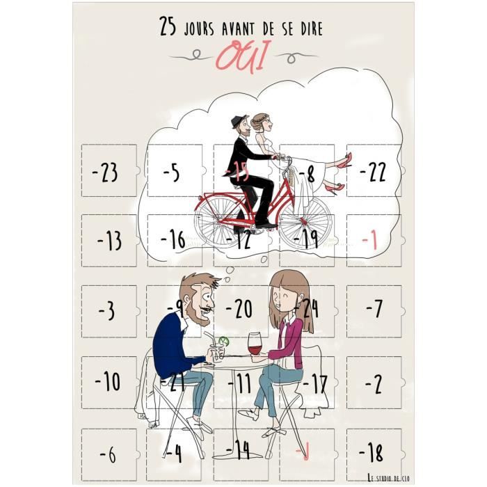 Calendrier Compte A Rebours Avant Le Mariage Humoristique Cdiscount Jeux Jouets