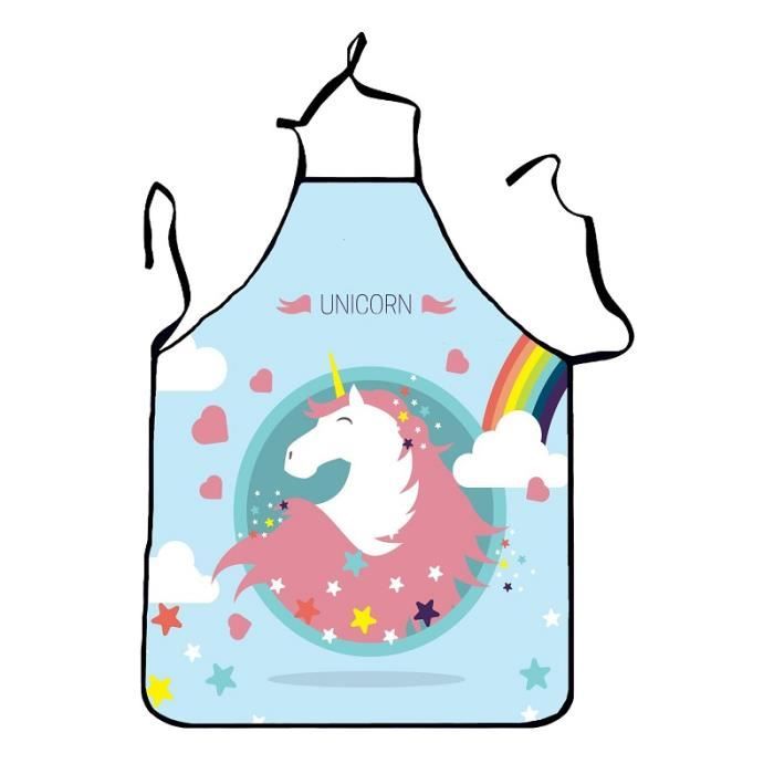 Tablier De Cuisine Dessin Anime Licorne Imprime Impermeable Chef Cuisine Tabliers Hommes Femme Fete Tablier Type 1 68cmx74cm Cdiscount Maison