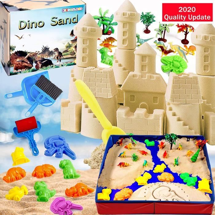 Theefun Sable Magique, 1362g Sable Magique et Coloré Alternative Pâte à  Modeler Dinosaure Modèle Super Sand Sable Magique Cadeau Noël Enfant pour  Garçons et Filles de Plus de 3 Ans : 