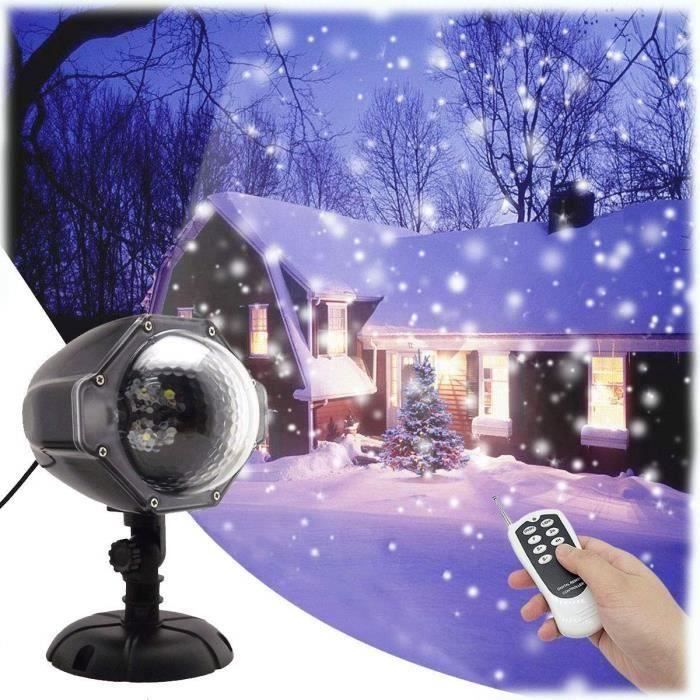 Projecteur Flocons De Neige LED IP65 - Effet Chute Neige Pour Noël & Mariage - Intérieur/Extérieur