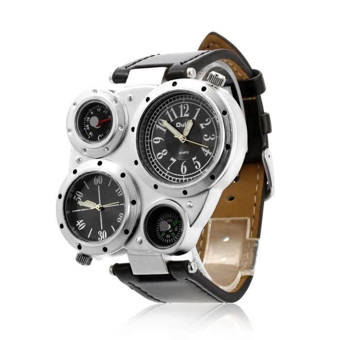 Montre double cadran homme