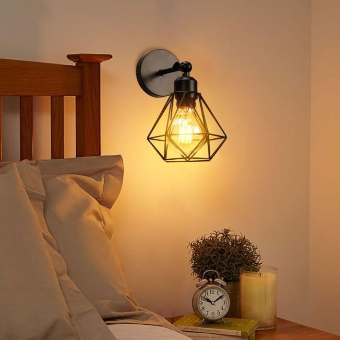 Zaku Applique Murale Vintage Industrielle Plafonnier Luminaire E27 en Métal Réglable Lampe Murale Interieur pour Chambre Couloir