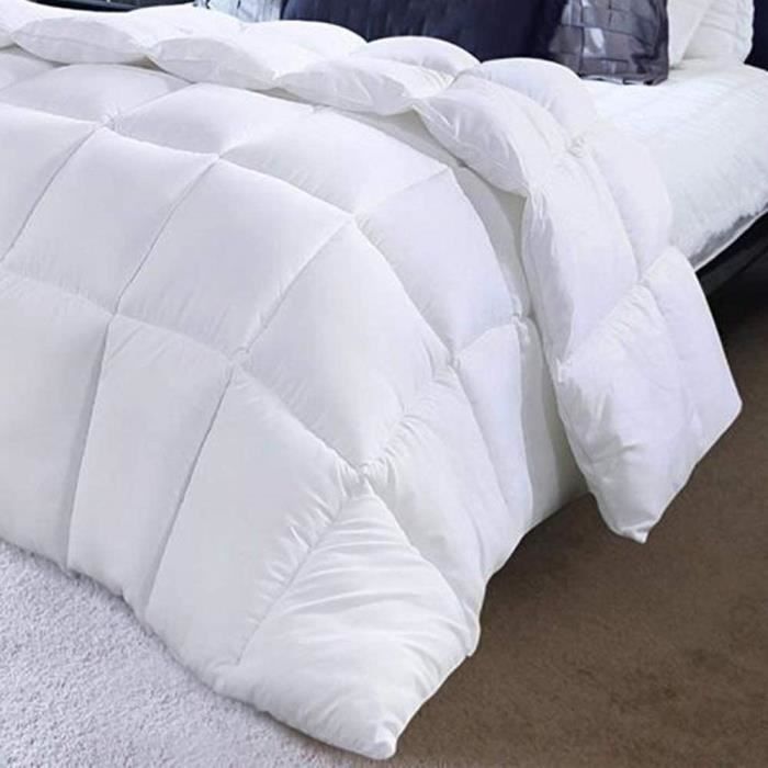 Oikupe Couette D Hiver En Plumes D Oie Et Duvet D Oie Housse 100 Coton Anti Acariens Et Anti Duvet Blanc 220 X 240 Cm143 Cdiscount Maison
