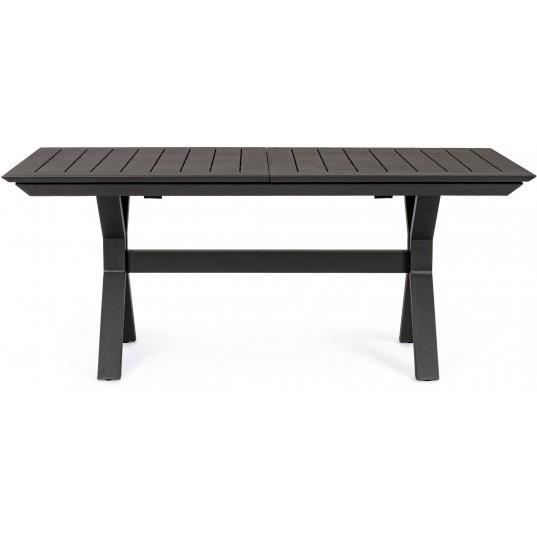 Table extérieure BIZZOTTO Kenyon 200-300x100 Anthracite - Meuble de jardin - Extensible - Aluminium