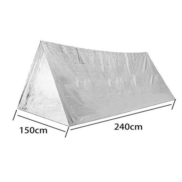 Tente De Survie NUZAMAS Orange - Couverture Thermique Pliable Abri D'Urgence Pour Camping, Randonnée Et Situations Critiques