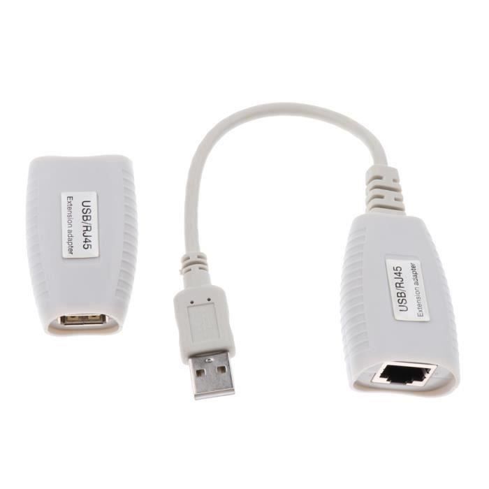 Rallonge Câble USB Et Ethernet 5 M - Adaptateur D'extension Pour Clavier, Souris, Imprimante - Bureau, Maison, Dortoir - 3