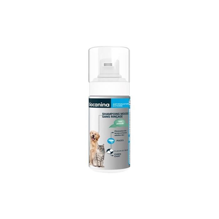 Biocanina Shampoing Mousse Sans Rinçage Chien Et Chat 150ml