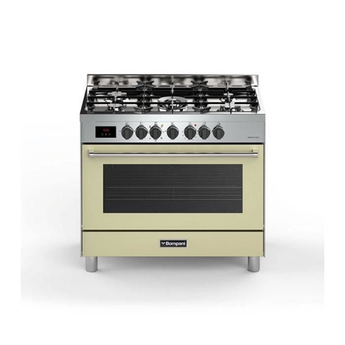 Bompani Bo684dc Tech N Cuisson Au Four Multi 5 Feux 1 Triple 90 X 60 Creme Inox Classe B Freestanding Achat Vente Cuisiniere Piano Cdiscount