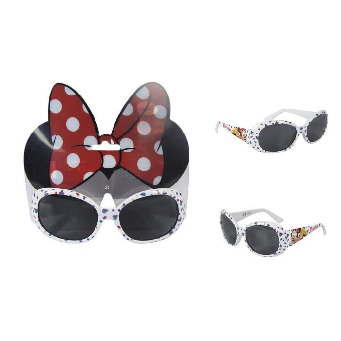 Lunette de soleil fille Minnie mouse couleur blanc et motifs