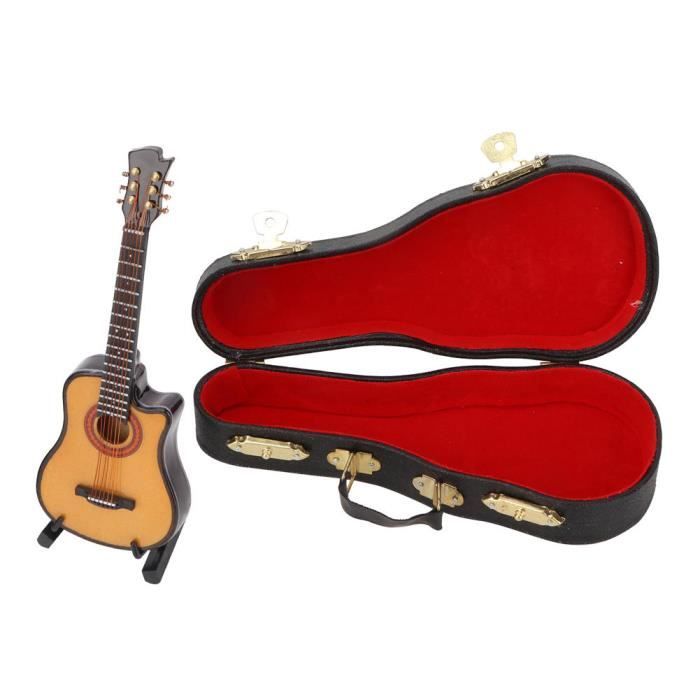 Modèle de guitare miniature, mini modèle de guitare exquis pour le