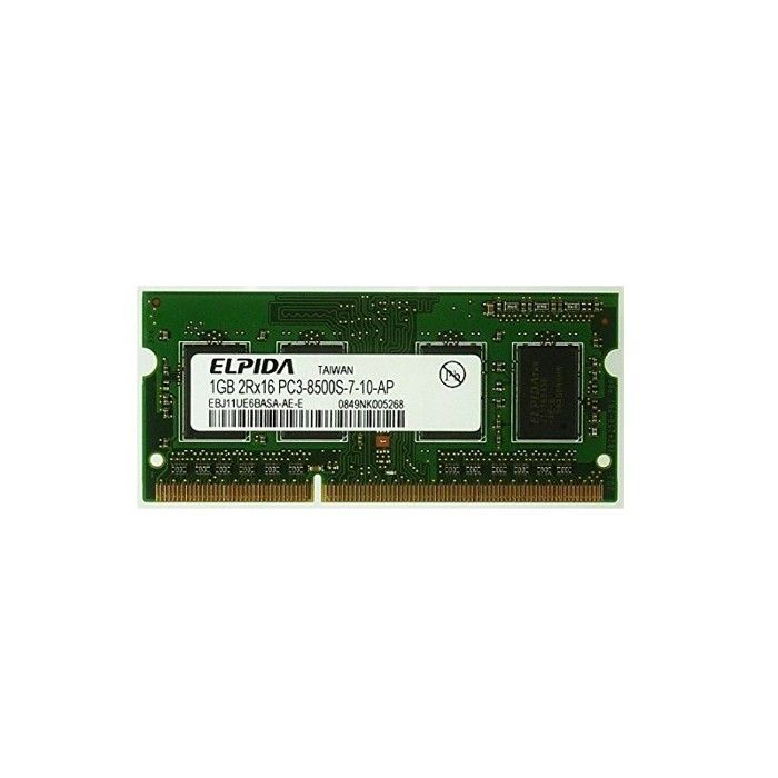 Mémoire Ram - Elpida - Ebj11Ue6Basa-Ae-E - 1Go - Ddr3 1066 Mhz - Sodimm Cl7