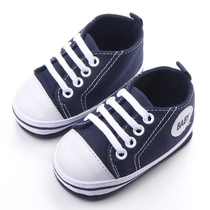 Eozy Chaussure Bebe Marche Premier Pas Fille Garcon Nouveau Ne 0 1an En Toile Antiderapant Cdiscount