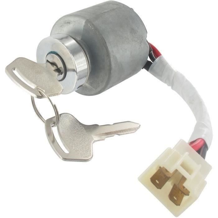 Contacteur à clé et clés adaptable pour machines KUBOTA BX22, BX23, BX1500, BX1800, BX1830, BX2200, 