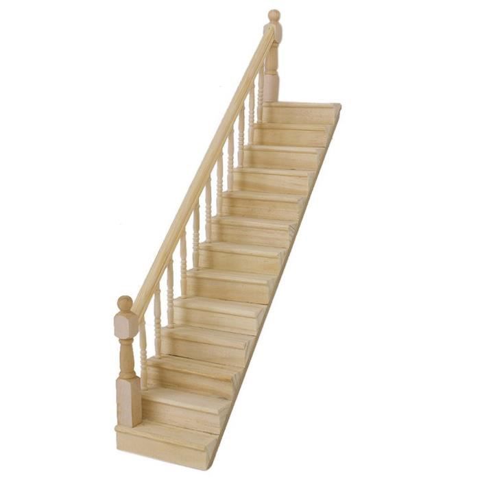 1//12 Scale Dollhouse Miniature Escalier en bois Escalier Maison Bâtiment