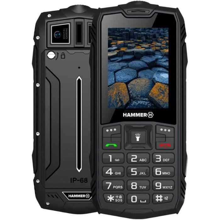 Téléphone portable incassable Hammer Basalt débloqué - Dual SIM - Noir - 2,4\