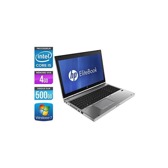 HP EliteBook 8560p - Windows 7 - i5 4GB 500GB - HD6470M - 15.4 - Webcam - Station de Travail Mobile PC Ordinateur