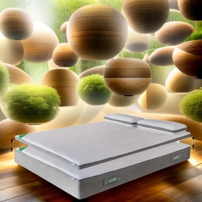 Surmatelas bambou memoire de forme 160x200x5 : Un sommeil en apesanteur
