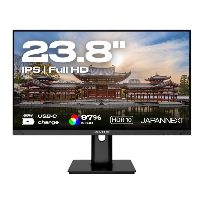 Ecran PC JAPANNEXT 23.8 IPS Full HD 1920x1080 JN IPS238FHDR C65W HSP - vue 1