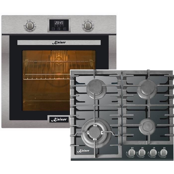 Kaiser Four Set EH 6323 + KCG 6383 Autonome Inox Four électrique + plaque de cuisson gaz 60 cm - Kaiser