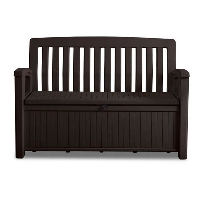 Banc coffre de jardin en résine Keter - Design - Marron - 132.7x63.5x89.5cm