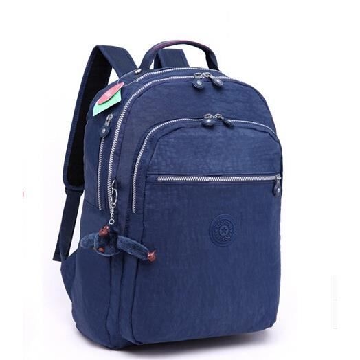 Grand Sac à Dos Voyage Et école Pour Femme, Bleu-gris, Nylon, Avec Housse Imperméable - Marque MOZHI