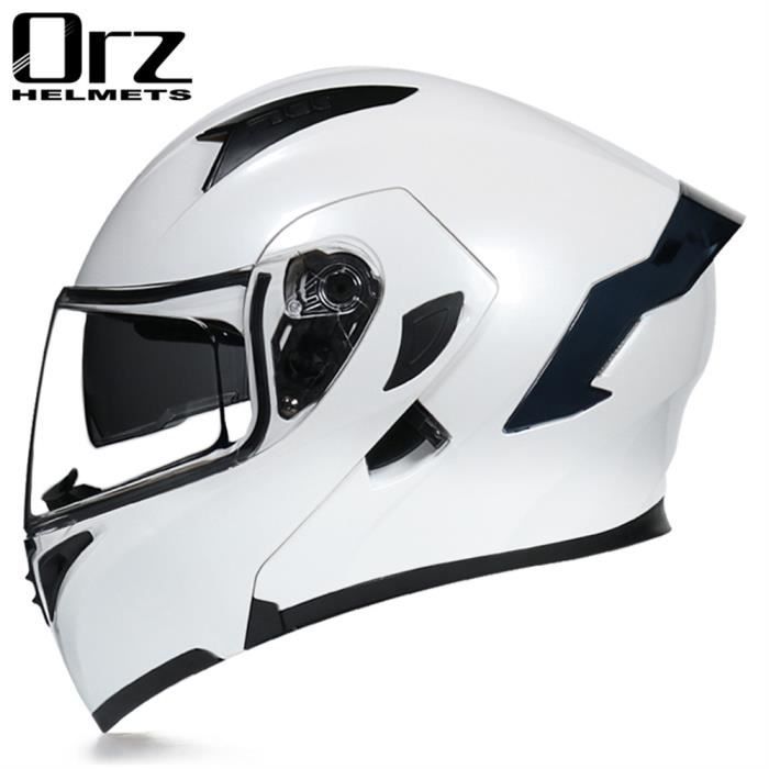 Casque Moto Bluetooth Avec Gants Et Masque - Modulaire, Double Visière - Taille M à XXL - Certifié