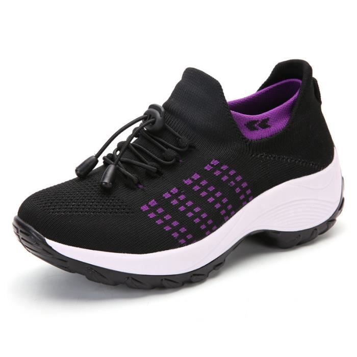 Basket Femme FONDUPIN Chaussures de Sport Travail Running Femmes Violet Respirant Leger Confortable Violet Cdiscount Chaussures