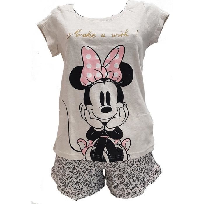 Pyjama Femme Minnie Disney En Coton Chaleur Douceur Et Confort