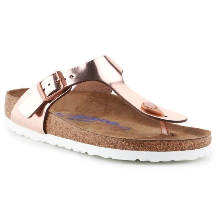 Tongs Birkenstock Gizeh BS Jaune Femme Cdiscount Sport
