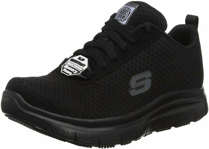 Baskets de Travail - SKECHERS - Bendon - Homme - Noir - Synthétique - Lacets