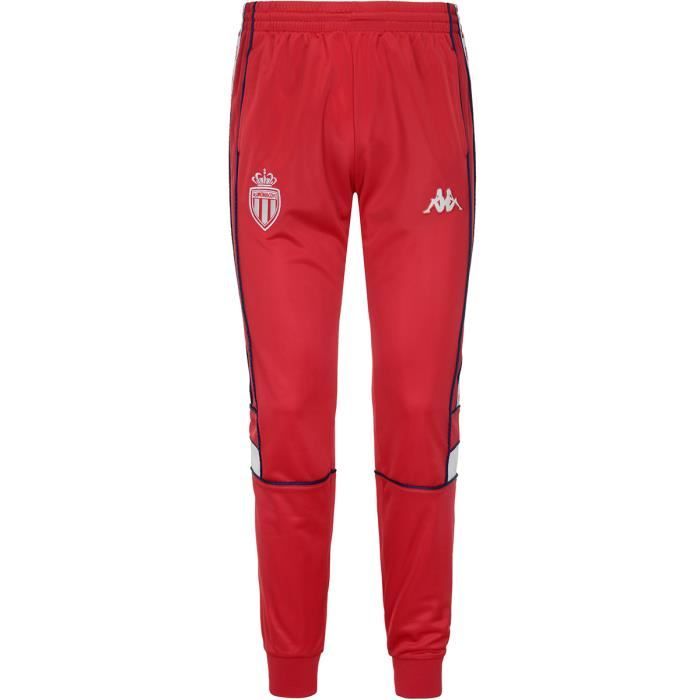 Kappa - Pantalon de jogging 222 Banda Mems Slim AS Monaco Enfant Rouge