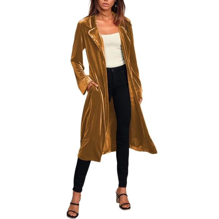 Manteau en Velours Pour Femmes Manteau L ger de Mi Saison Manteau